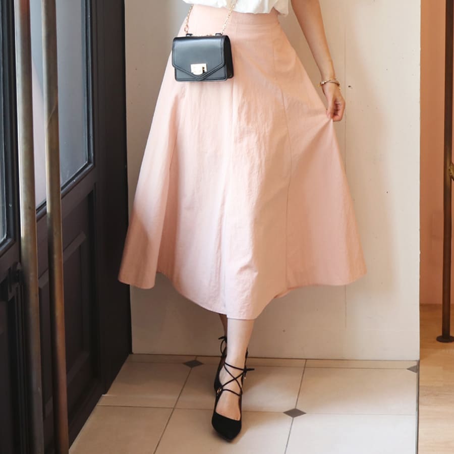 ウエスト楽ちん！美シルエットフレアースカート