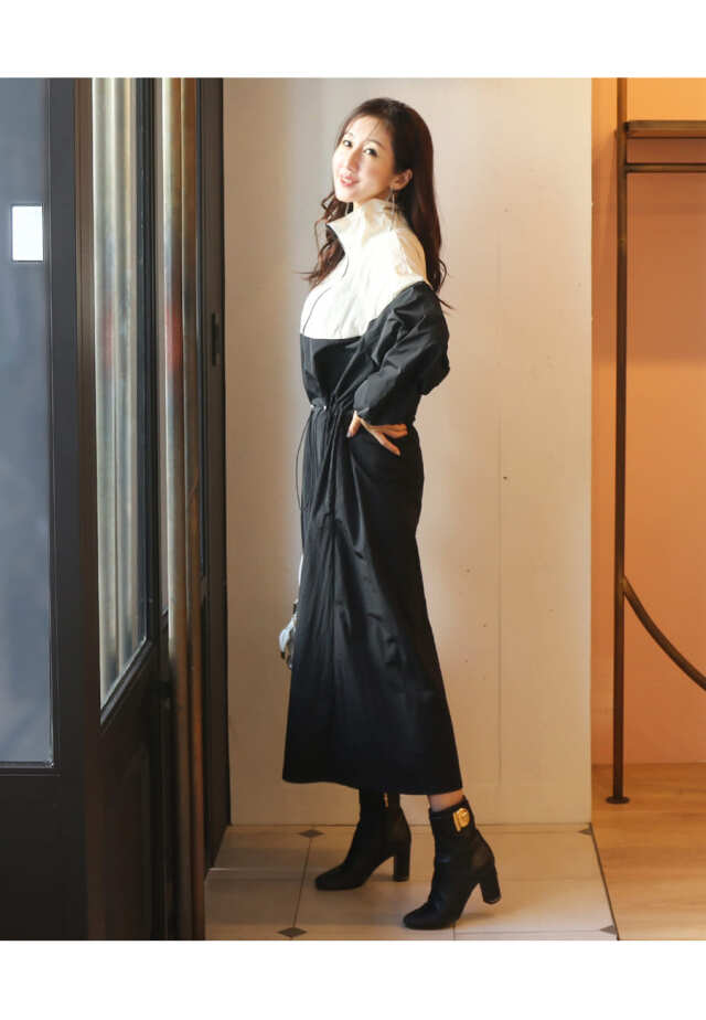 バイカラー・ウエストドローワンピース｜【公式】AVERYオフィシャルストア