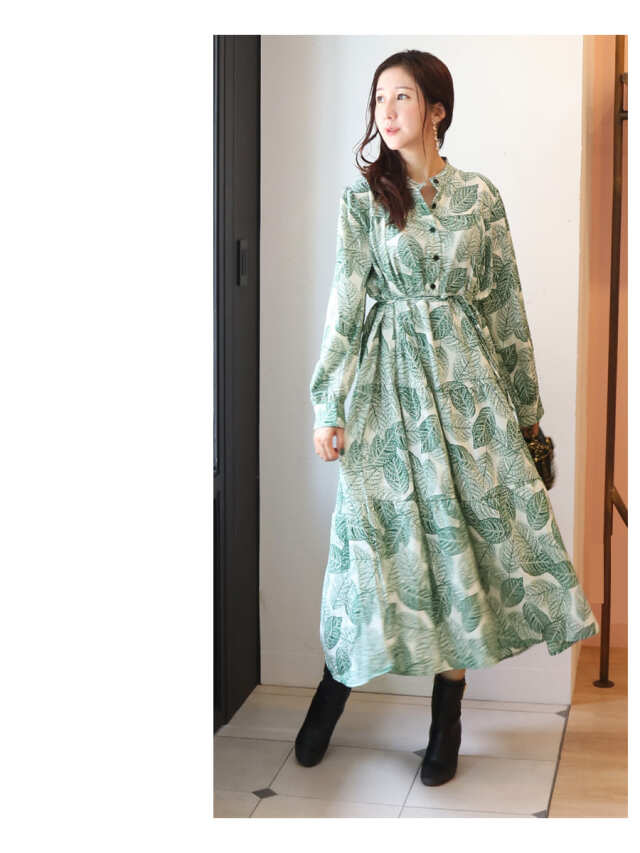 グリーンリーフ・ティアードワンピース｜【公式】AVERYオフィシャルストア