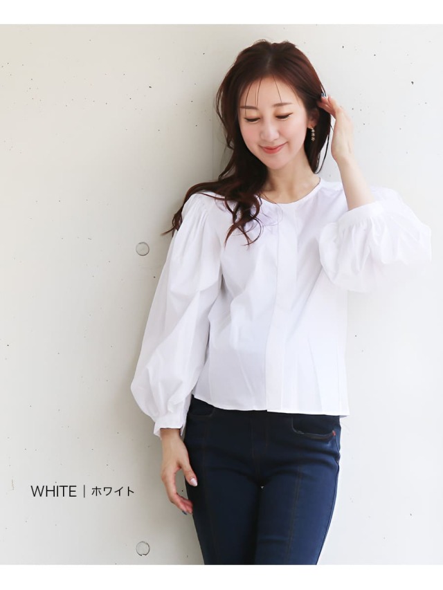 【美品】エブール ウールカシミアサキソニーバルーンスリーブ ブラウス 38 美品】エブール ウールカシミアサキソニーバルーンスリーブ