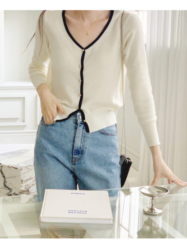 マタニティ 服 授乳服 アシュリー・ゴールドボタンニットカーディガン【AVERYCOLLECTION】 マタニティ マタニティウエア 授乳服・マタニティウェア＞アシュリー・ゴールドボタンニット