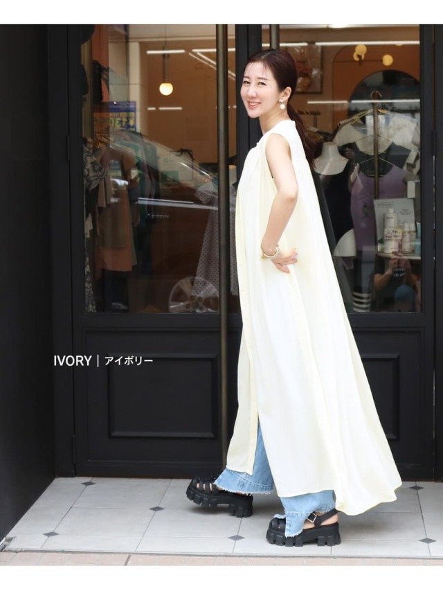 AVERY】クレア・ジョーゼットシフォンロング2WAYワンピース｜【公式