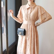 アイリーン・パンチングレースリボンワンピース