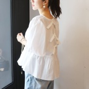 シロップ・バックリボンパフィブラウス