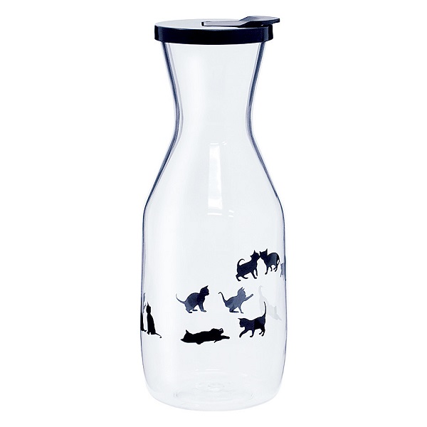 かわいい黒猫柄ウォーターボトル1000ml