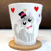 猫手描きオーダーマグカップ（名入れ）