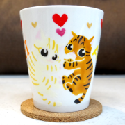 猫手描きオーダーマグカップ（名入れ）2