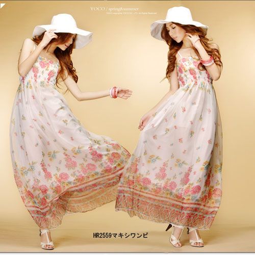 Lovely花柄マキシ丈ワンピース