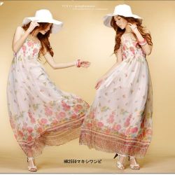 Lovely花柄マキシ丈ワンピース