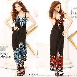 大人ノースリーブマキシ丈ワンピース