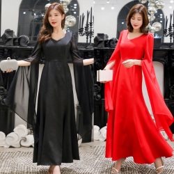 ワンピース aya ファッションショップAya☆フレアー袖・ロングワンピース