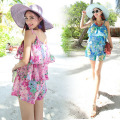花柄・フリルティアード・ショートパンツ・ロンパース