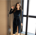 ベルベット・光沢ワンピース
