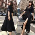 Vネック・セクシー・ロングワンピース
