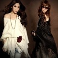 脚長毛・フリンジ・ポンチョ