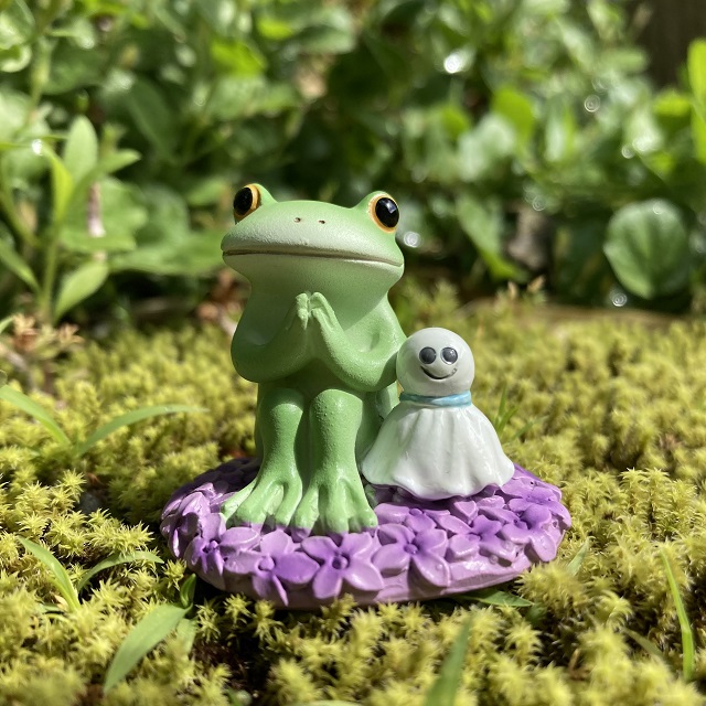 コポー晴れをお祈りするカエル１