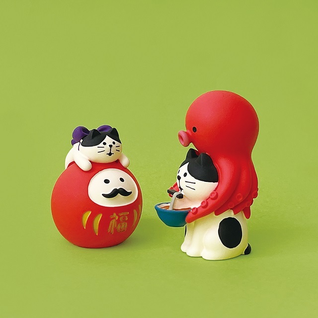 concombre（コンコンブル） 開運縁起物 福もの屋 だるまLOVE猫