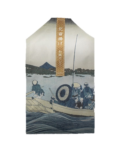 北斎揚げ醤油 藍地形染つつみ 忍者/東あられ本鋪【公式通販】