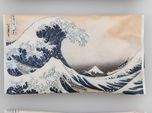 冨嶽三十六景 撰 北斎一福巾着袋 赤富士/東あられ本鋪【公式通販】