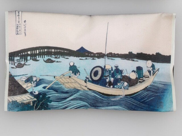 冨嶽三十六景 撰 北斎一福巾着袋 赤富士/東あられ本鋪【公式通販】