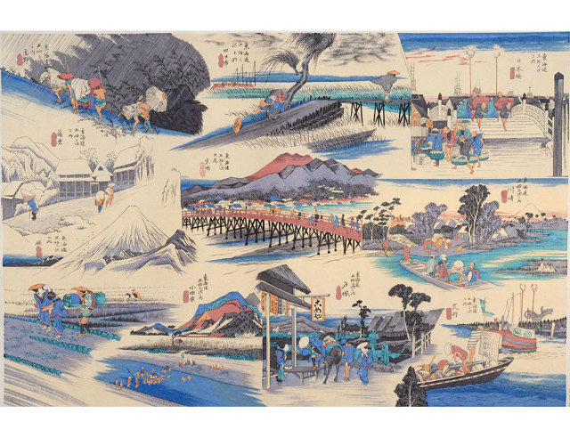 友禅紙総柄18東海道