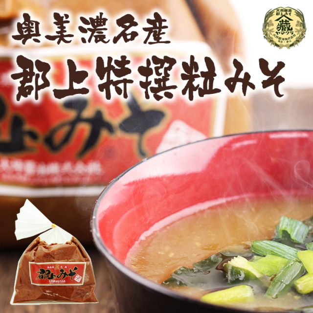 大坪醤油 奥美濃名産 郡上特選粒みそ(700g) ｜あずさ屋