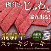 【ポスト投函-1個まで】最上等級A5クラス 飛騨牛ステーキジャーキー/ビーフジャーキー 燻製肉//