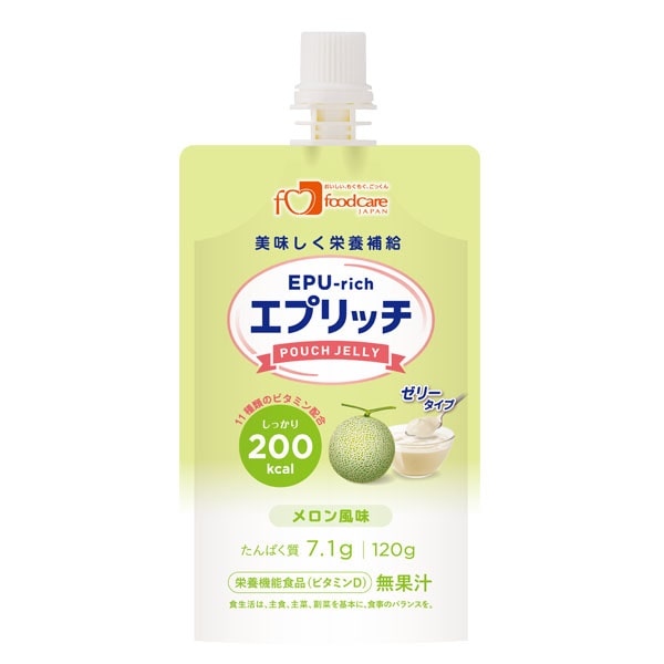 エプリッチパウチゼリー メロン風味 120g-介護食の通販-ビー