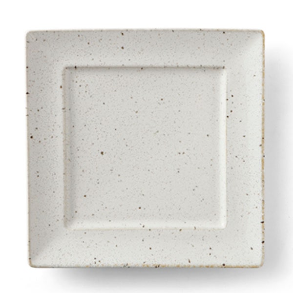 cadre 角21?pプレート　白窯変釉