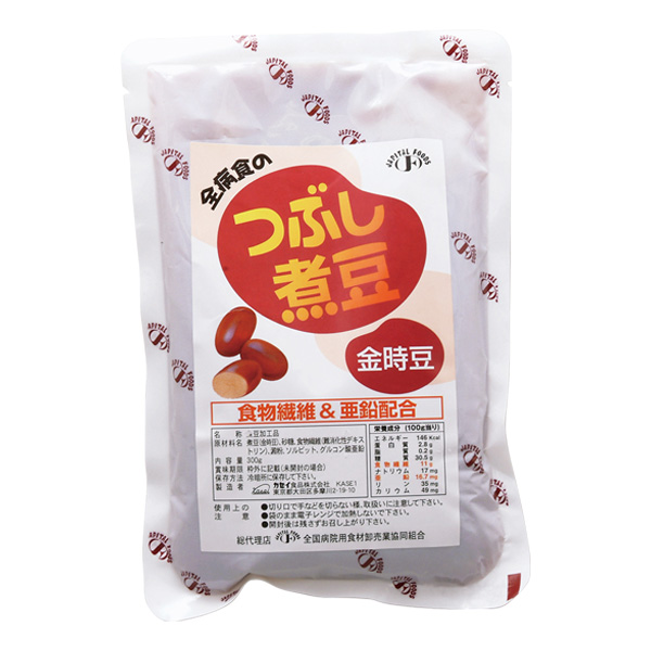 つぶし煮豆 金時豆 300g×24袋-介護食の通販-ビースタイル