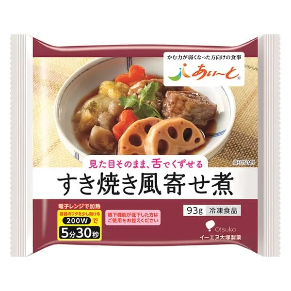 【冷凍介護食】摂食回復支援食あいーと すき焼き風寄せ煮 93g