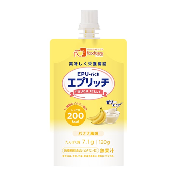エプリッチパウチゼリー バナナ風味 120g-介護食の通販-ビースタイル本店