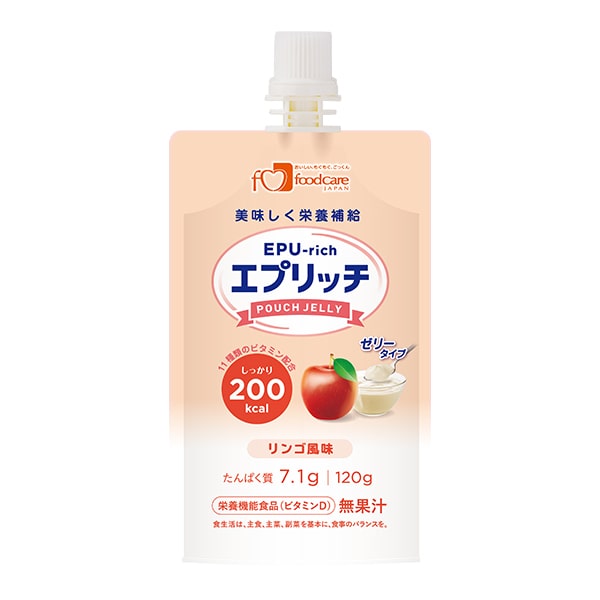 エプリッチパウチゼリー リンゴ風味 120g-介護食の通販-ビー