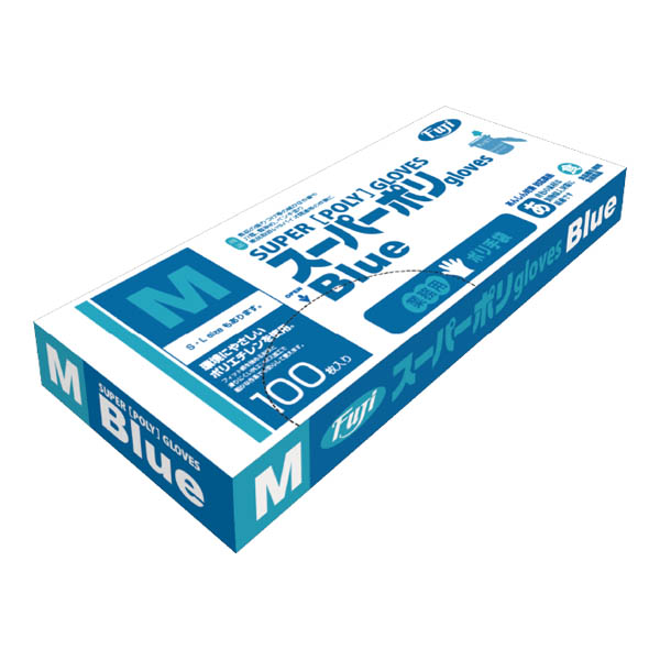 ﾌｼﾞｽｰﾊﾟｰﾎﾟﾘｸﾞﾛｰﾌﾞ(ﾌﾞﾙｰ) M 100枚