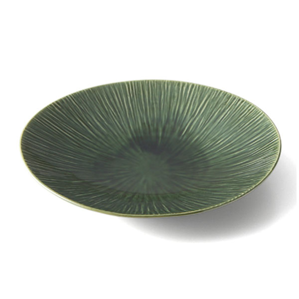 クリース25?pオーバルプレート　織部