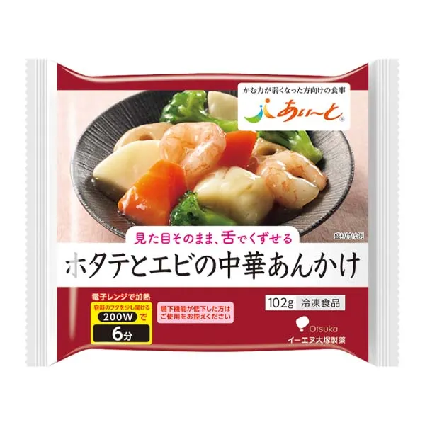 【冷凍】あいーと ホタテとエビの中華あんかけ 102g