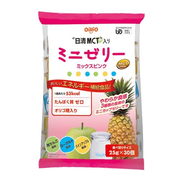 MCT入りミニゼリー ミックスピンク 25ｇ×3種×10