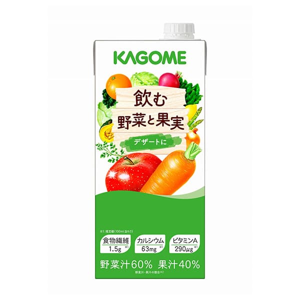 カゴメ飲む野菜と果実　デザートに 1L×6本