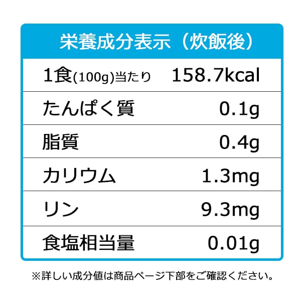 たんぱく質1/25越後米粒タイプ　お得用 1.8ｋｇ