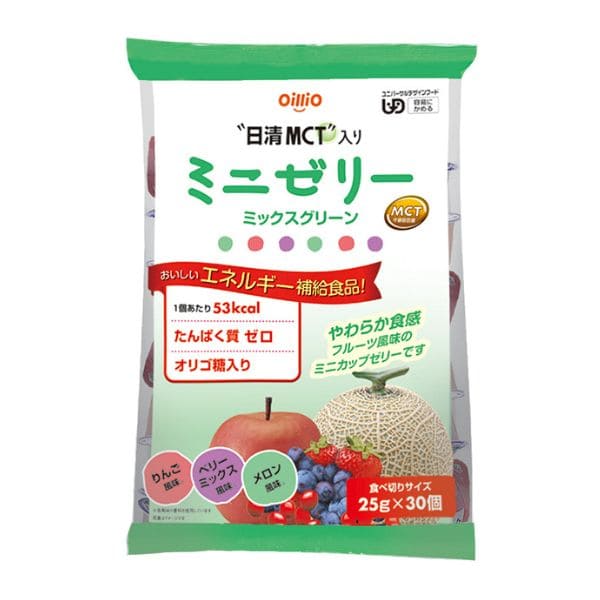 MCT入りミニゼリー ミックスグリーン 25ｇ×3種×10