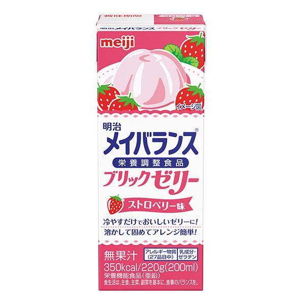 Ｓ）メイバランス ブリックゼリー ストロベリー味　220ｇ×24本