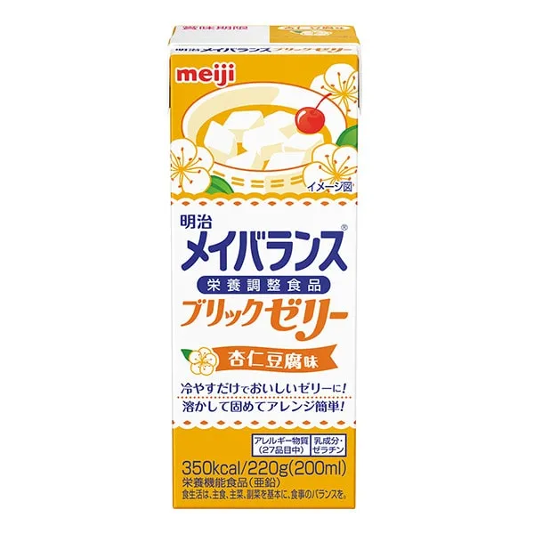 Ｓ）メイバランス ブリックゼリー 杏仁豆腐味　220ｇ×24本