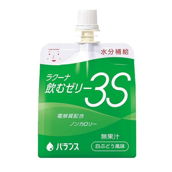 バランス株式会社の「ラクーナ飲むゼリー3S」150g☓90袋 ラクーナ飲むゼリー3S 白ブドウ風味 150g×30個