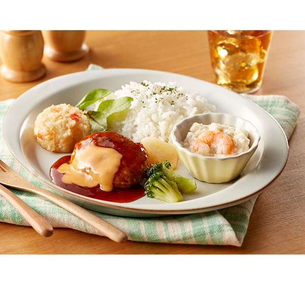 【冷凍介護食】摂食回復支援食あいーと チーズハンバーグ弁当 300g