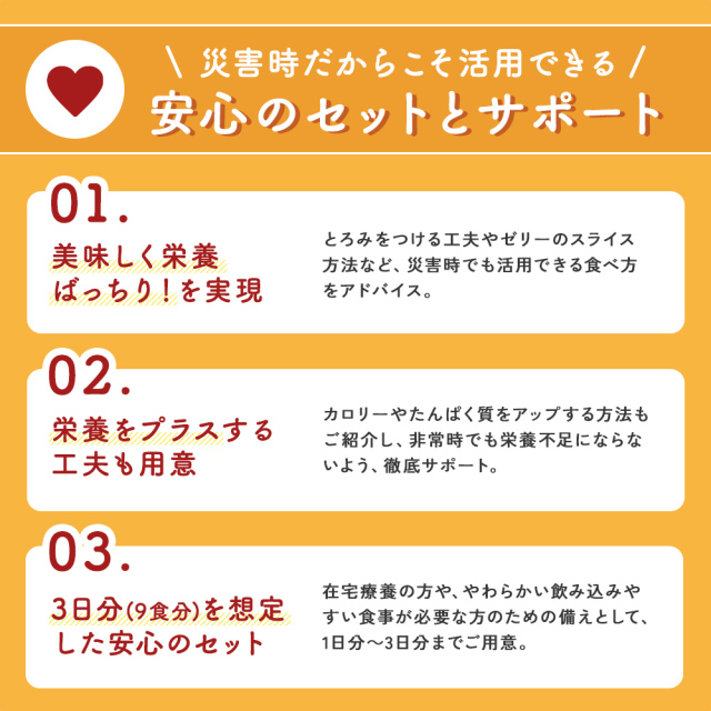 かまなくてよい 1DAY(3食分)C 災害時やわらか食 安心パック-介護食