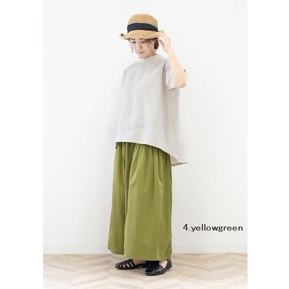 パンツ sora350363 ELENDEEK パンツ ストレートワイドシアーパンツ レディース