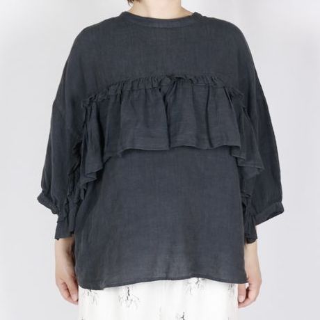 tumugu リネンブラウス tumugu:（ツムグ） | 60リネンキャンバス ブラウス | hapuna&Co