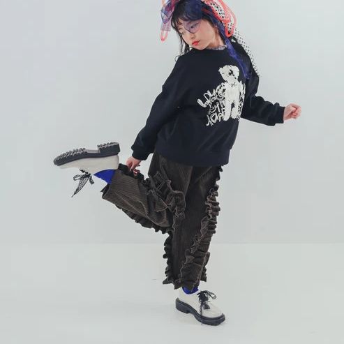 コーデュロイアシメフリルパンツ【2025秋冬】UNICA【ユニカ】（3色