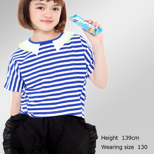 21春夏 Unica ユニカ 襟付きボーダーtシャツ 100 140 211 1556