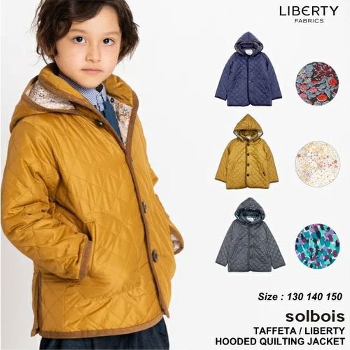 【秋冬】SOLBOIS【ソルボワ】LIBERTY フード付き(取り外し可能) キルティングコート (3色)(90~150)g9100401-21aw【SALE除外品】